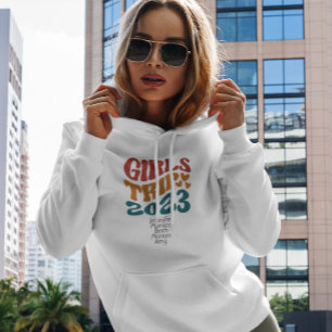 Girl's Trip 2023 kleuren en tekst Hoodie
