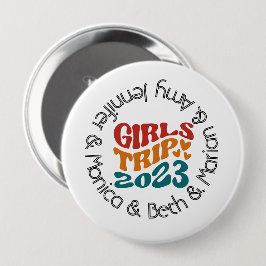 Girl's Trip 2023 kleuren en tekst Ronde Button 4,0 Cm