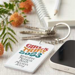 Girl's Trip 2023 kleuren en tekst Sleutelhanger