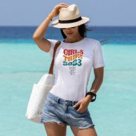 Girl's Trip 2023 kleuren en tekst T-shirt