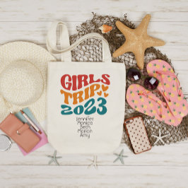 Girl's Trip 2023 kleuren en tekst Tote Bag