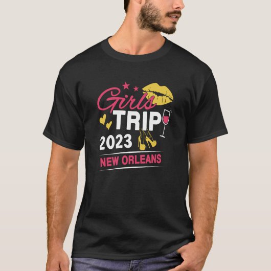Girls Trip 2023 New Orleans Weekend Travel Group M T-shirt (Voorkant)