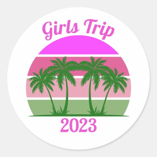 Girls Trip 2023 Ronde Sticker (Voorkant)