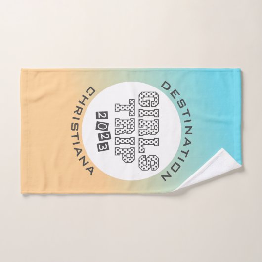 Girls Trip 2023 Vacation Tropical Gradient Custom Handdoek (Handdoek)