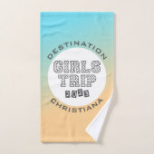 Girls Trip 2023 Vacation Tropical Gradient Custom Handdoek (Handdoek)
