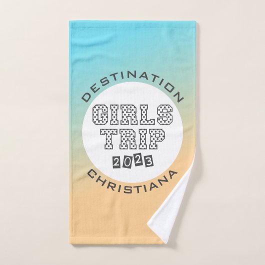 Girls Trip 2023 Vacation Tropical Gradient Custom Handdoek (Handdoek)
