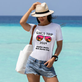 Girl's Trip 2024 kleuren en tekst T-shirt