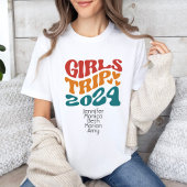 Girl's Trip 2024  kleuren en tekst T-shirt