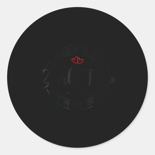 Girls Trip 2026 Womens Weekend Vacation Matching G Ronde Sticker (Voorkant)