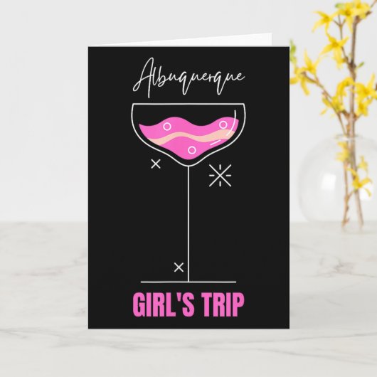Girls Trip Beach Drink Albuquerque New Mexico  Kaart (Gele Bloem)