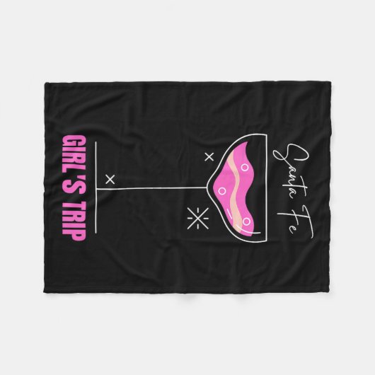 Girls Trip Beach Drink Santa Fe New Mexico  Fleece Deken (Voorkant (Horizontaal))