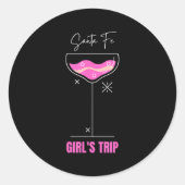Girls Trip Beach Drink Santa Fe New Mexico Ronde Sticker (Voorkant)
