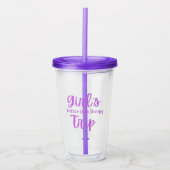 Girl's Trip, Beter dan Therapie in Paarse Acryl Drinkbeker (Voorkant)