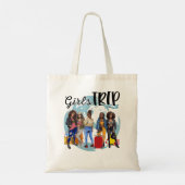 Girls Trip Black Women Queen Melanin African Ameri Tote Bag (Achterkant)