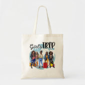 Girls Trip Black Women Queen Melanin African Ameri Tote Bag (Voorkant)