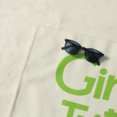 Girls Trip Blue en Green Beach Towel Strandlaken (In situ)
