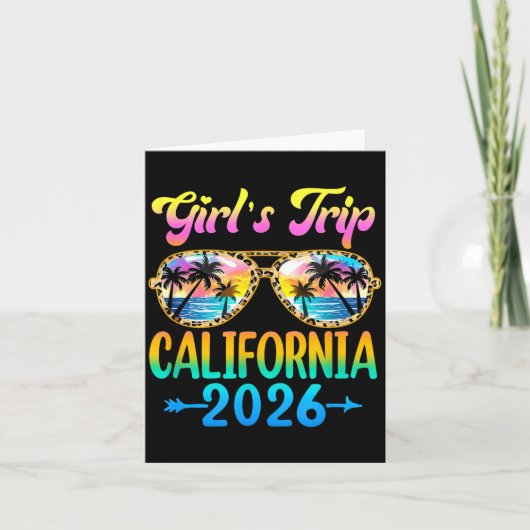 Girl's Trip California 2026 Summer Vacation Sungle Kaart (Voorkant)