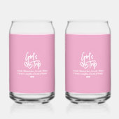 Girls Trip Create Memories Pink Blikvorm Glas (Achterkant)