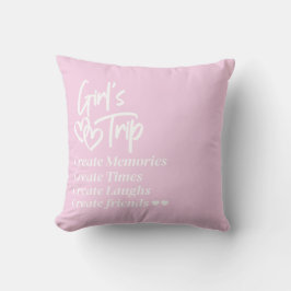 Girls Trip Create Memories Pink Kussen
