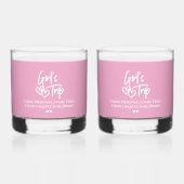 Girls Trip Create Memories Pink  Whisky Glas (Voorkant)