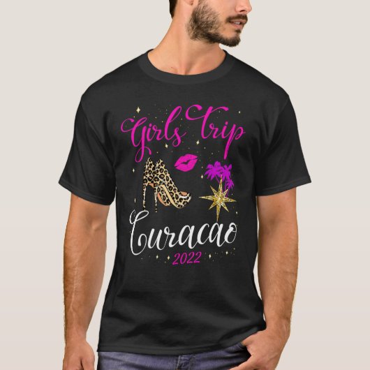 Girls Trip Curacao 2022 for Womens Weekend, Birthd T-shirt (Voorkant)