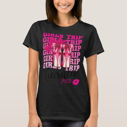 Girls Trip Curacao 2023 for Womens Weekend, Birthd T-shirt (Voorkant)