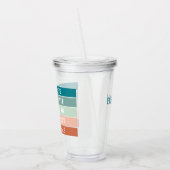 Girls Trip Custom Name Destination Trendy Stripe A Acryl Drinkbeker (Links)