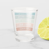 Girls Trip Custom Name Location Trendy Stripes Shot Glas (Achterkant)