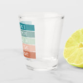 Girls Trip Custom Name Location Trendy Stripes Shot Glas (Rechts)