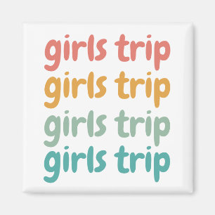 Girls Trip Cute Retro Girls Weekend Getaway Magneet