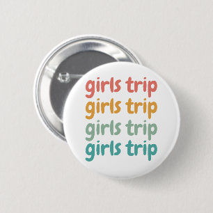 Girls Trip Cute Retro Girls Weekend Getaway Ronde Button 5,7 Cm