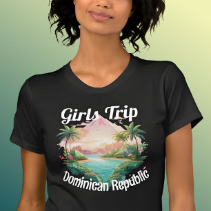 Girls Trip Dominicaanse Republiek bewerkbare tekst T-shirt