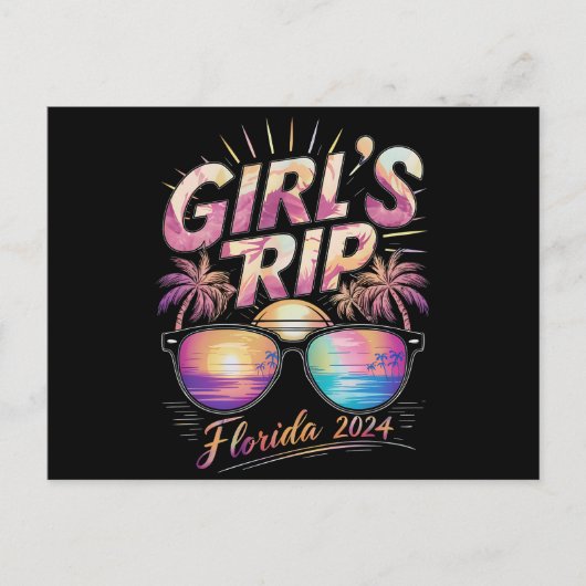 Girl's Trip Florida 2024 Zomer Beach Weekend Briefkaart (Voorkant)