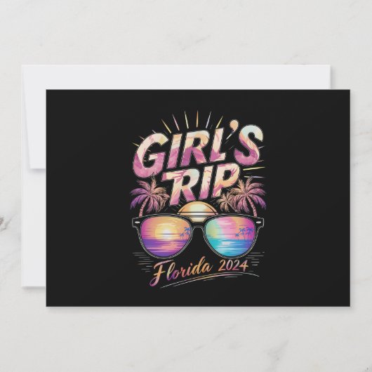 Girl's Trip Florida 2024 Zomer Beach Weekend Kaart (Voorkant)