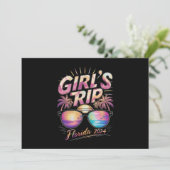 Girl's Trip Florida 2024 Zomer Beach Weekend Kaart (Staand voorkant)