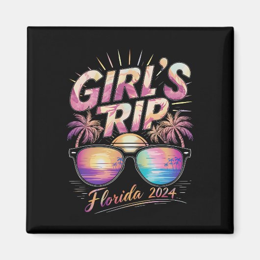 Girl's Trip Florida 2024 Zomer Beach Weekend Magneet (Voorkant)