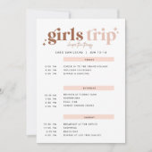 Girls Trip Goedkoper dan Therapy Itinerary Invitat Kaart (Voorkant)