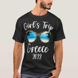 Girls Trip Greece 2022 Beach Sunbribril Spring sum T-shirt
