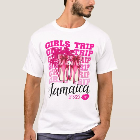 Girls trip Jamaica 2023 for Womens Weekend, Birthd T-shirt (Voorkant)