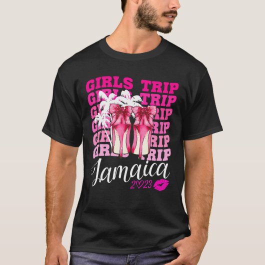 Girls trip Jamaica 2023 for Womens Weekend, Birthd T-shirt (Voorkant)
