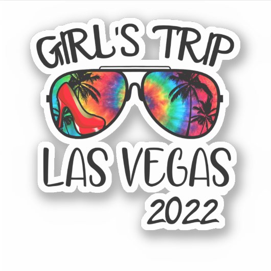 Girls Trip Las Vegas 2022 Sunglasses Summer Vacati Sticker (Voorkant)
