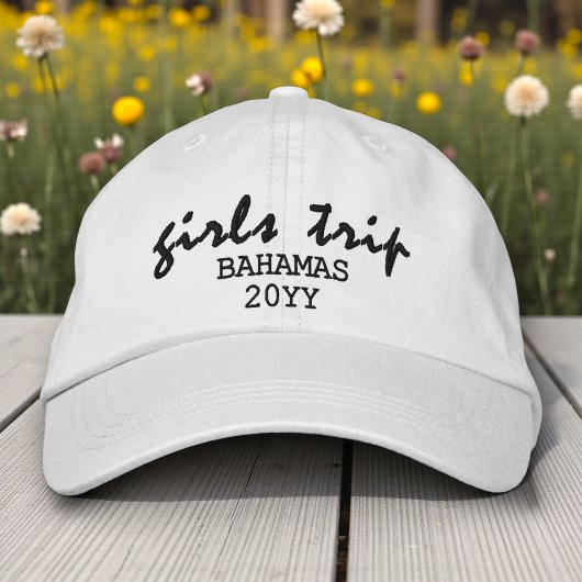Girls Trip Moderne Script Typografie Persoonlijk Geborduurde Pet