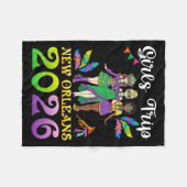 Girls Trip New Orleans 2026 Mardi Gras Day Squad T Fleece Deken (Voorkant (Horizontaal))