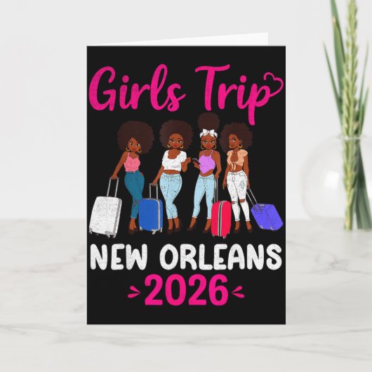 Girls Trip New Orleans 2026 Squad Matching Outfit  Kaart (Voorkant)