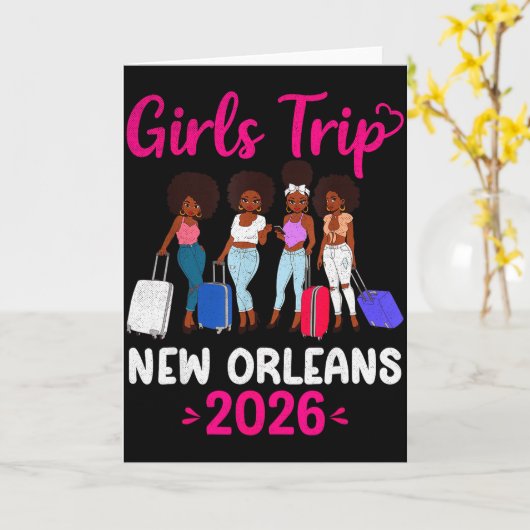 Girls Trip New Orleans 2026 Squad Matching Outfit  Kaart (Gele Bloem)