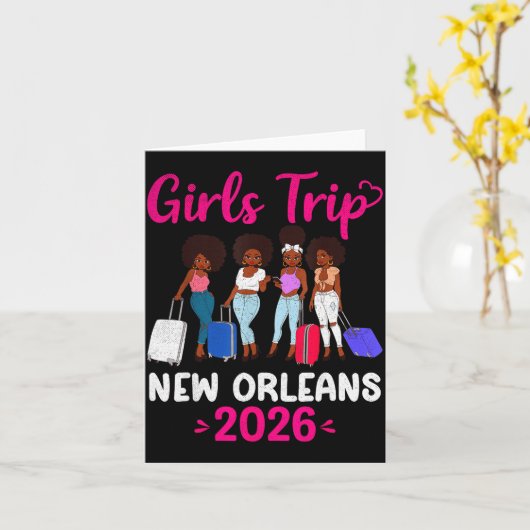 Girls Trip New Orleans 2026 Squad Matching Outfit  Kaart (Gele Bloem)
