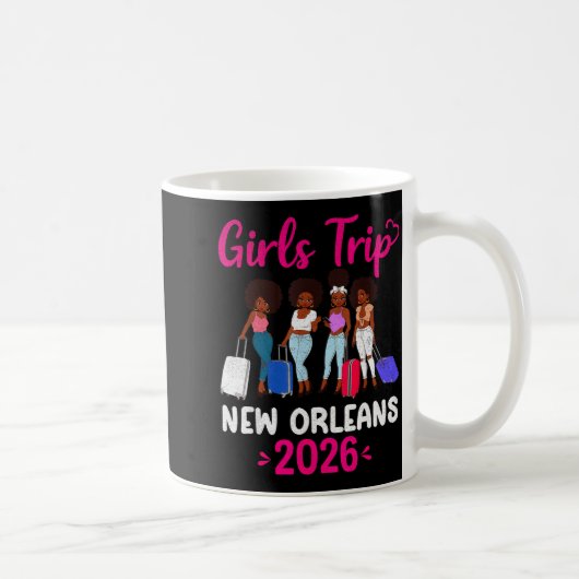 Girls Trip New Orleans 2026 Squad Matching Outfit Koffiemok (Rechts)