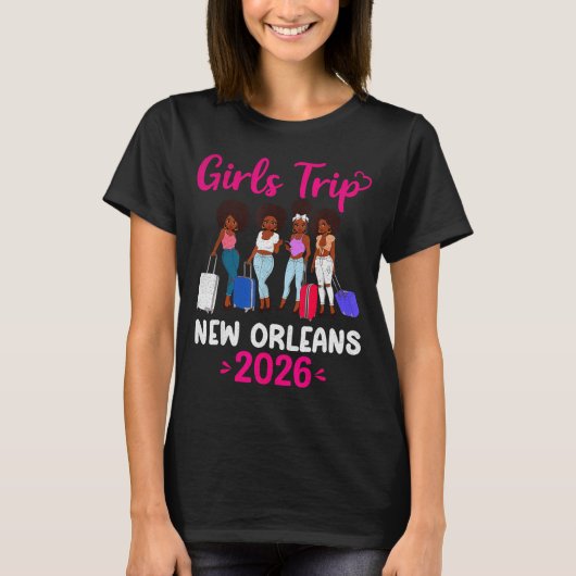 Girls Trip New Orleans 2026 Squad Matching Outfit  T-shirt (Voorkant)