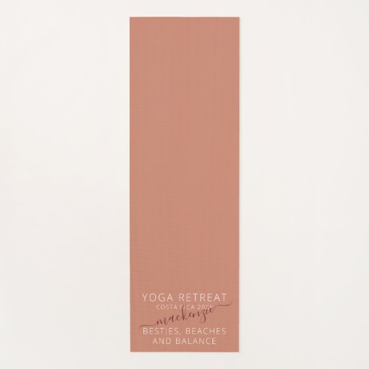 Girls Trip Personalized Earthy Colors Yoga Retreat Yogamat (Voorkant)