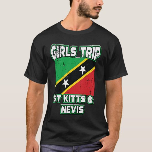 Girls Trip St Kitts & Nevis Flag Squad Goals Souve T-shirt (Voorkant)